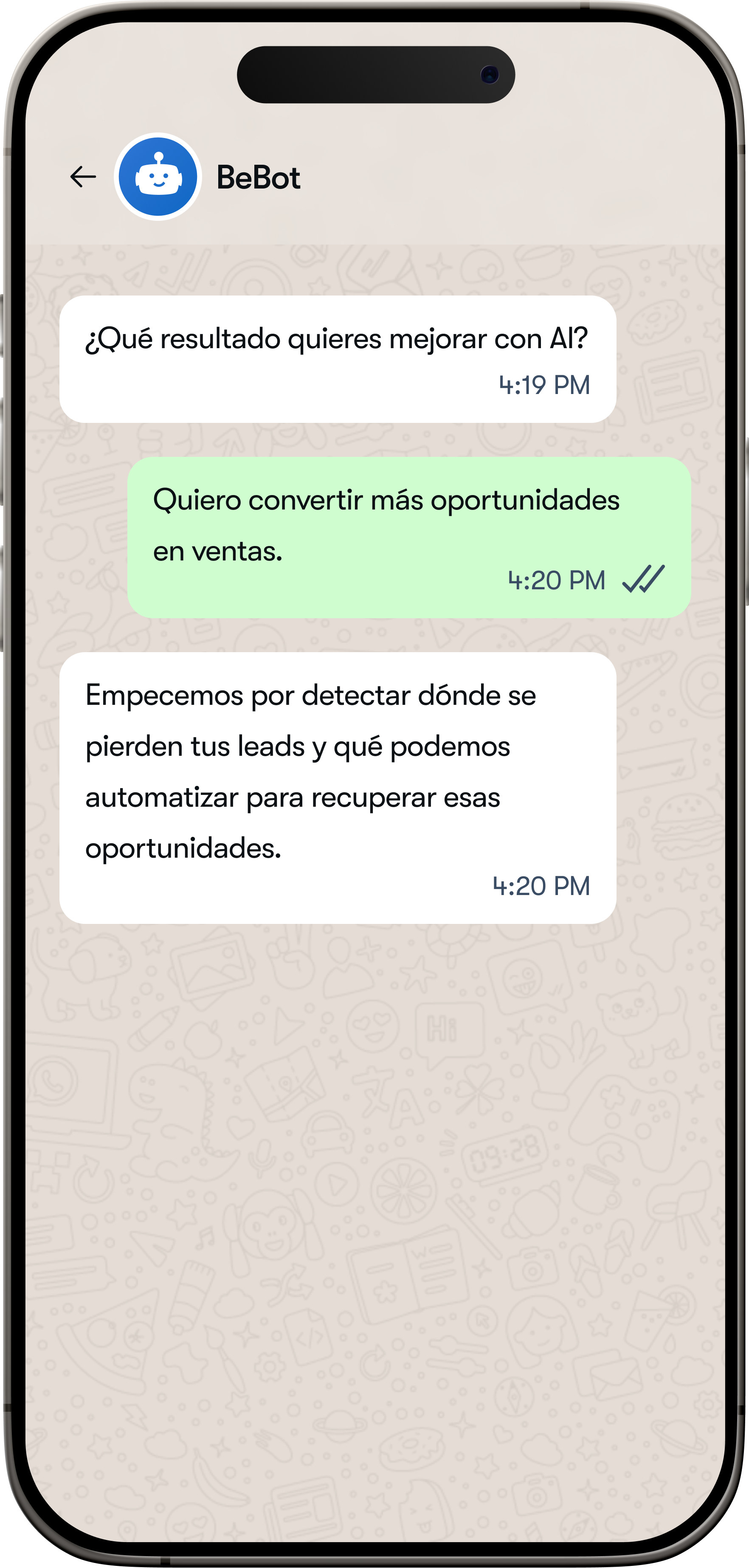 Ejemplo de un chatbot con IA en diseño conversacional